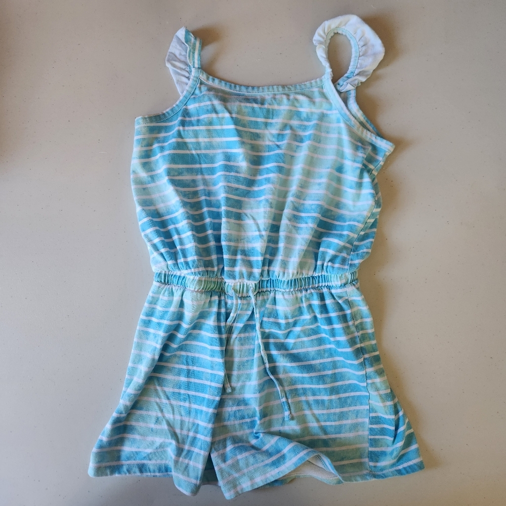 Justice Beach Cover-up Blue Striped TieDye Large 12-14